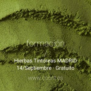 14/septiembre: Formación en Hierbas Tintóreas en Madrid